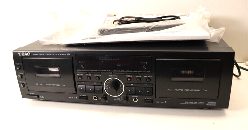 TEAC W-865R Twin Recording Cassette Tape Deck REMOTE Control