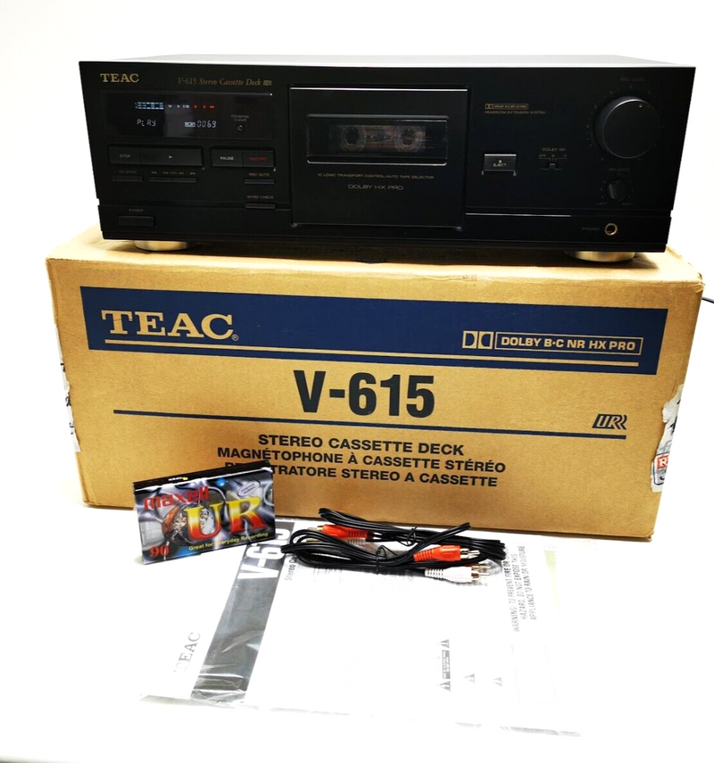 TEAC V-615 Stereo Cassette Tape Deck MINT BOXED  Serviced with 1 Year Warranty *