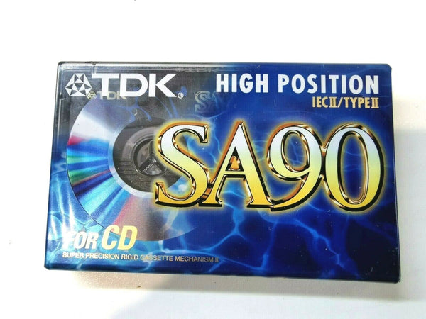 TDK SA90 CHROME Blank Cassette Tape IECII Type HIGH Position - SEALED NEW