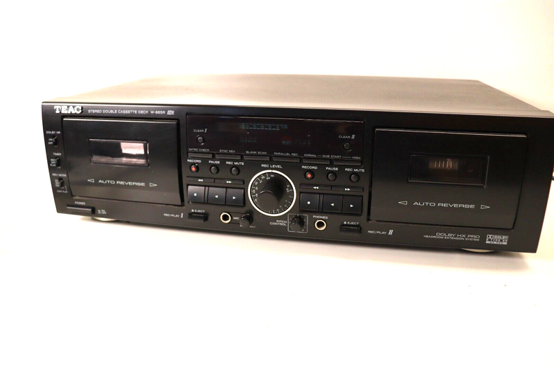 TEAC W-865R Twin Recording Cassette Tape Deck  REMOTE Control & MANUAL