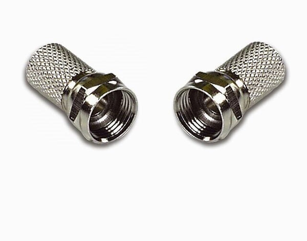 2 X F PLUG CONNECTOR RG6 TWIST ON SCREW Connector