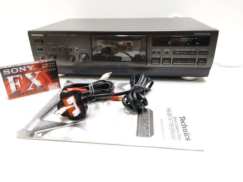 TECHNICS RS-BX646 3 HEAD Stereo Cassette Tape Deck BOXED - Serviced & Warranty