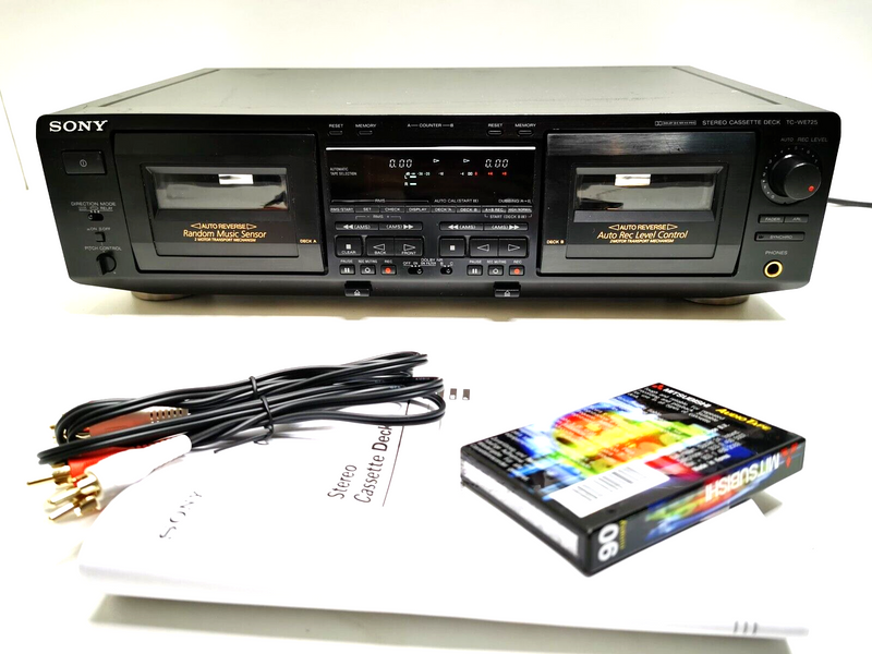 SONY TC-WE725 Twin Cassette Tape Deck in SILVER **SERVICED 1 Year Warranty**