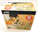 JVC CD-R 80 CD-RA80DE - 10 PACK - Digital Audio Music Blank CDR - NEW & SEALED