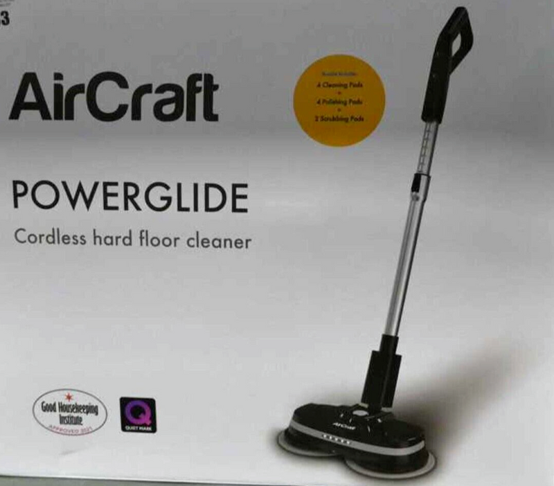 Aircraft PowerGlide Cordless Hard Floor Cleaner & 6 PADS NEW