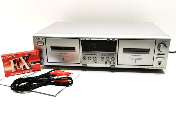 SONY TC-WE475 Twin Cassette Tape Deck in SILVER **SERVICED 1 Year Warranty**