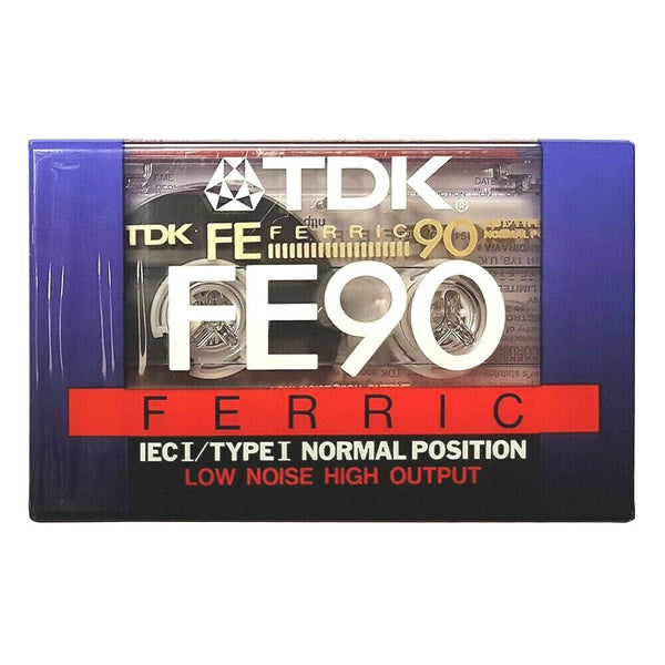 TDK FE90 Ferric Blank Cassette Tape IEC I Type Normal Position - SEALED NEW