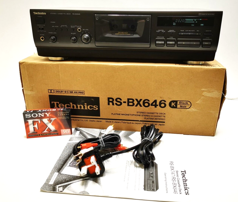 TECHNICS RS-BX646 3 HEAD Stereo Cassette Tape Deck BOXED - Serviced & Warranty