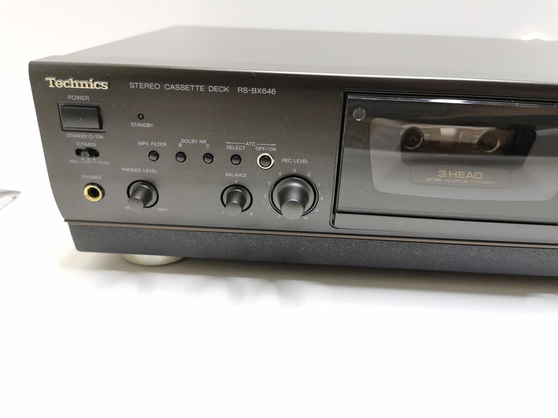 TECHNICS RS-BX646 3 HEAD Stereo Cassette Tape Deck BOXED - Serviced & Warranty