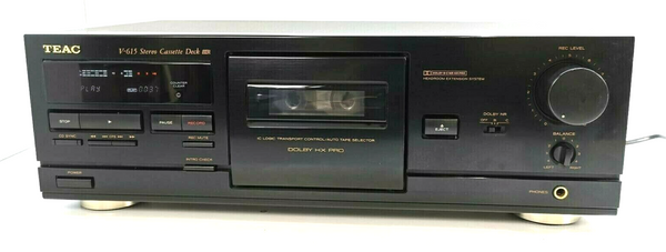 TEAC V-615 Single Cassette Tape Deck - Dolby B,C,HX Pro ** SERVICED & WORKING **