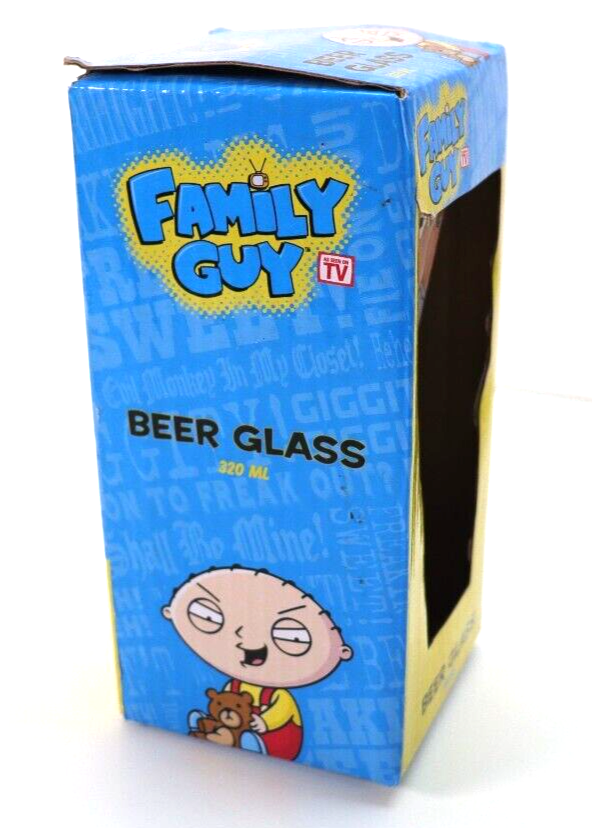 Family Guy Beer Glass Peter Griffin "Ladies man" 320 ML Boxed NEW OLD STOCK